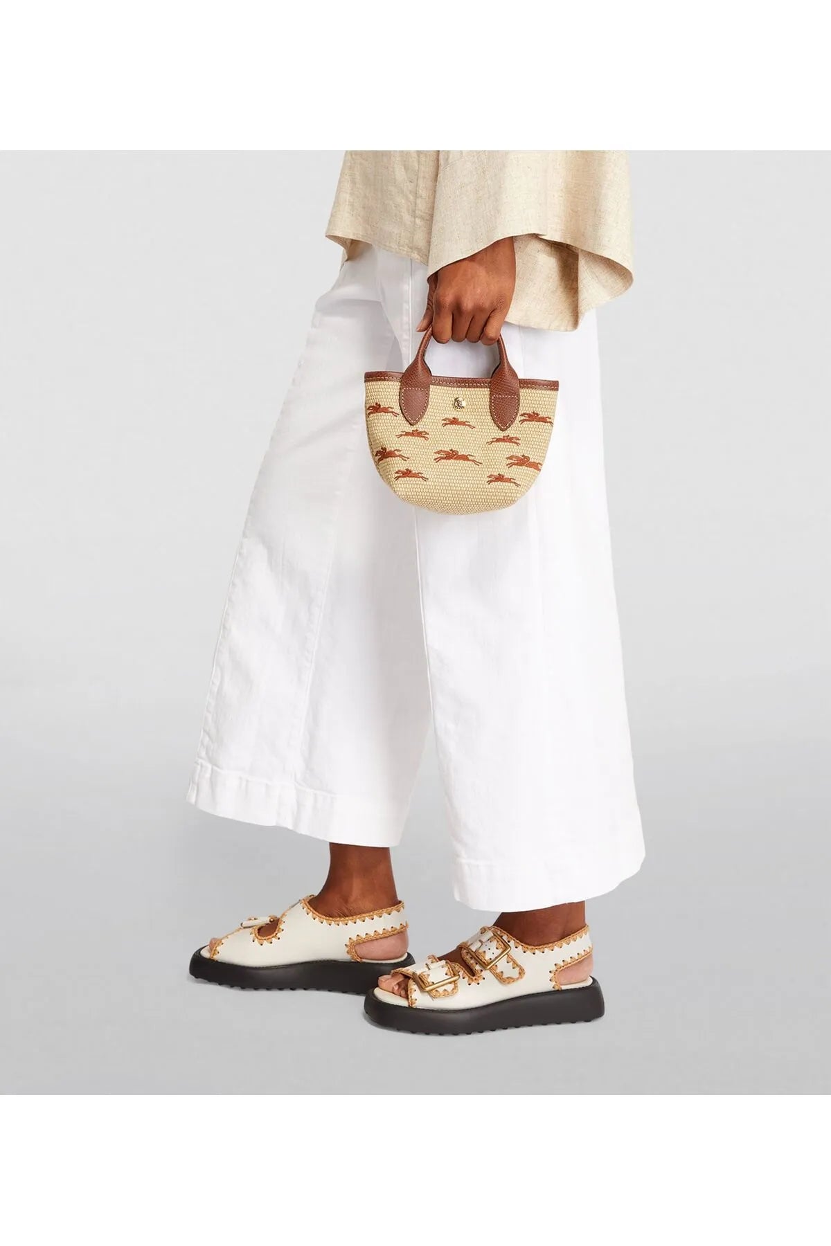 Longchamp Hasır Mini Kahve