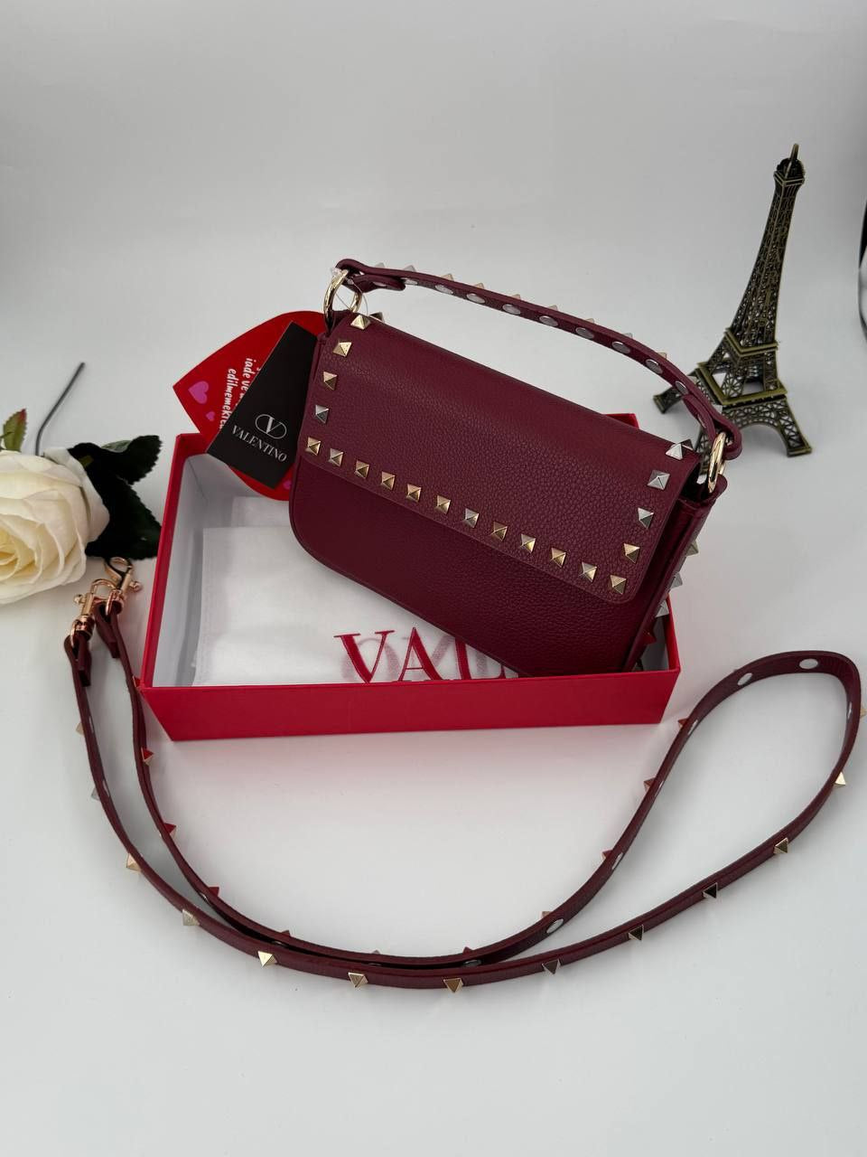 Valentino Garavani Rockstud Deri Omuz Çantası