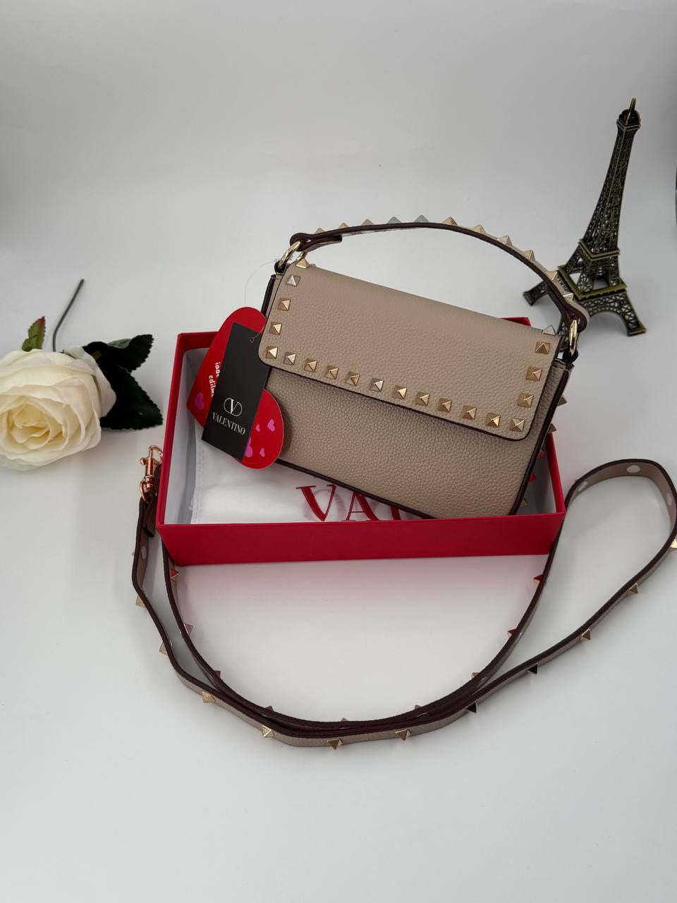 Valentino Garavani Rockstud Deri Omuz Çantası